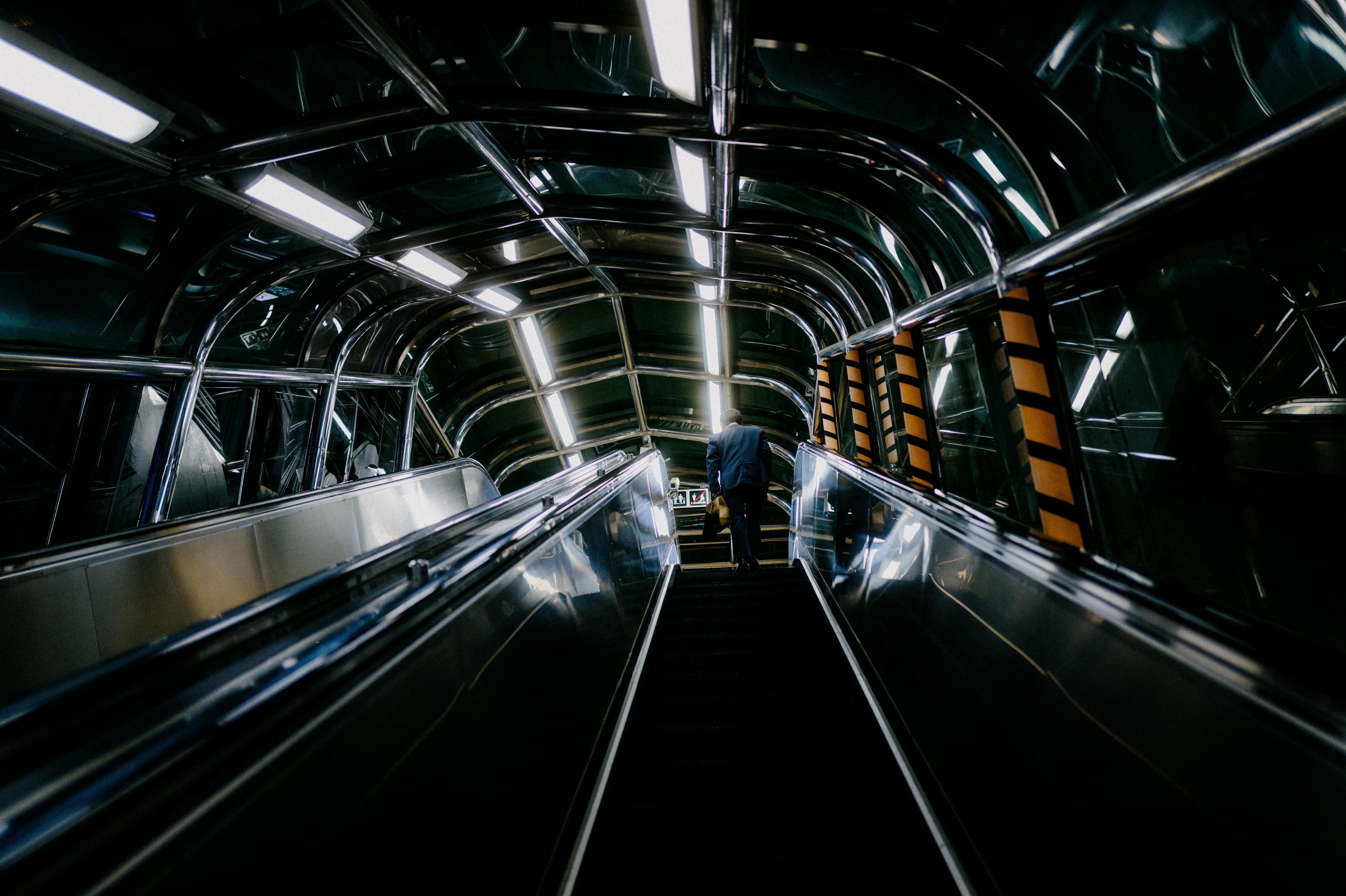 Escalator in the subway