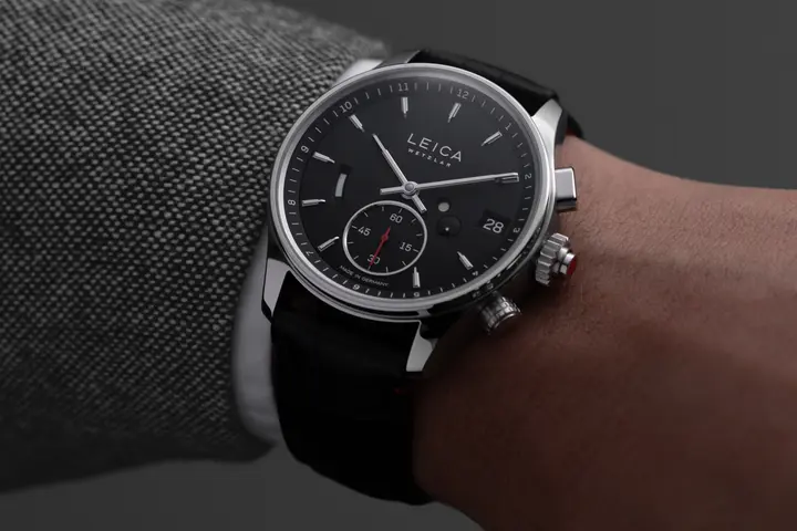 Man with a Leica Watch on wrist