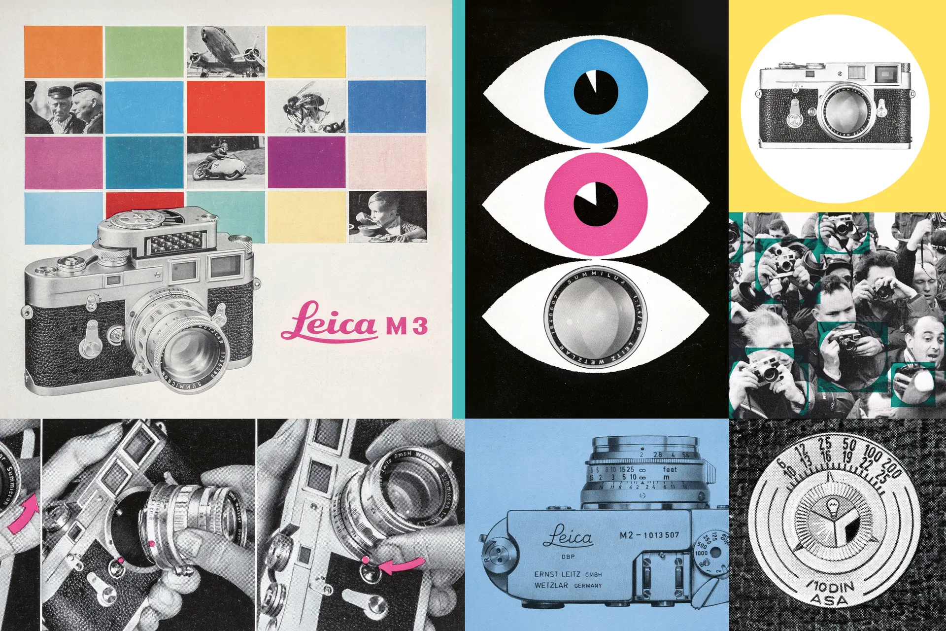 Vintage collage of Leica M