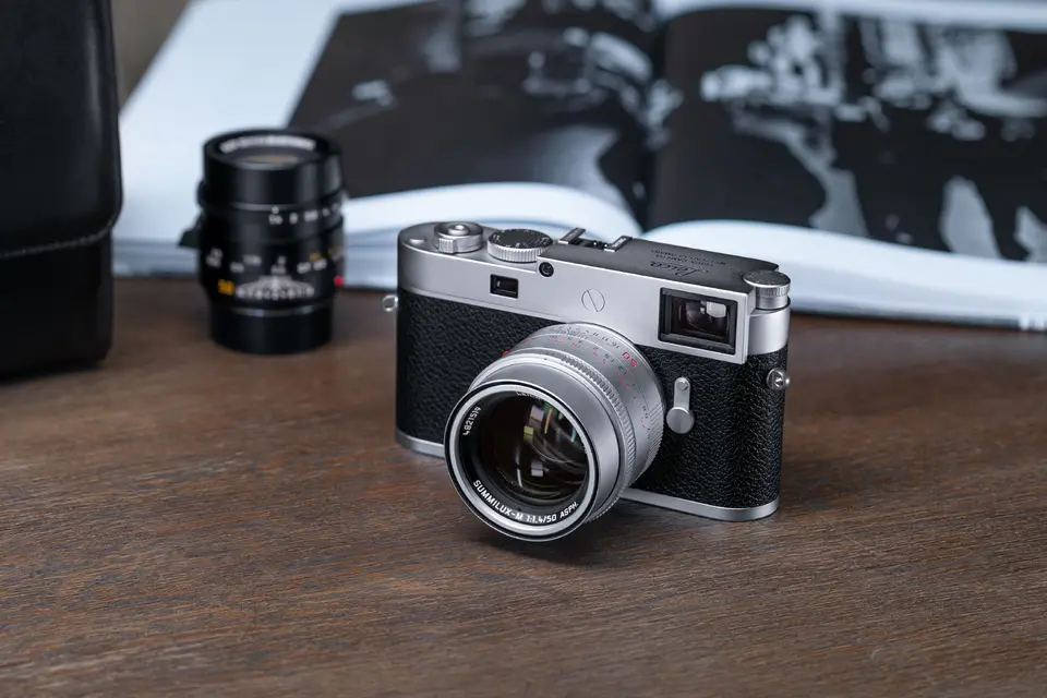 Leica M11-P silver on the table