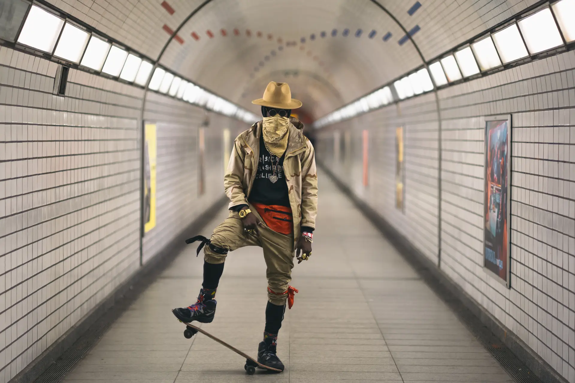 Man with a skateboard