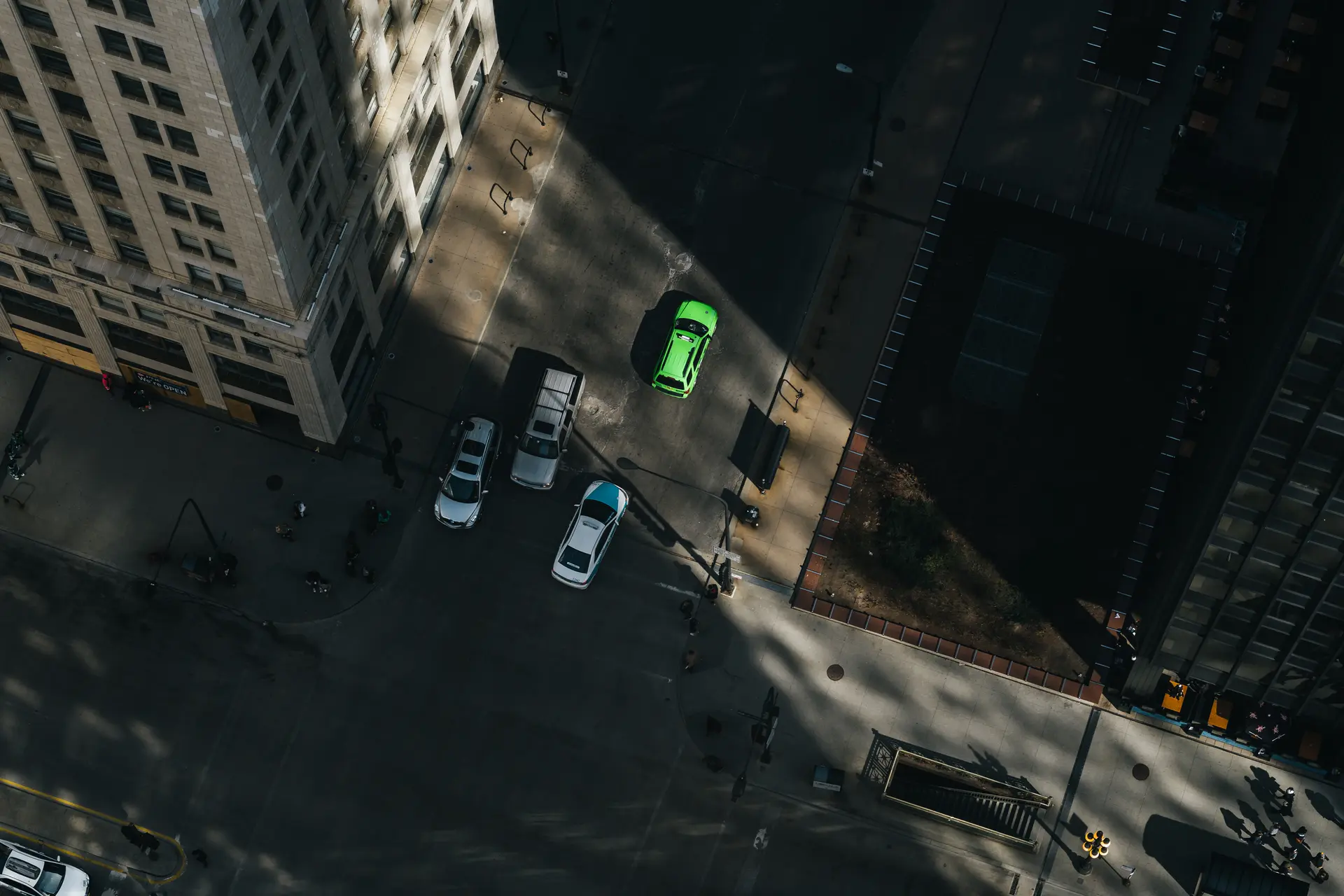 cars on the street