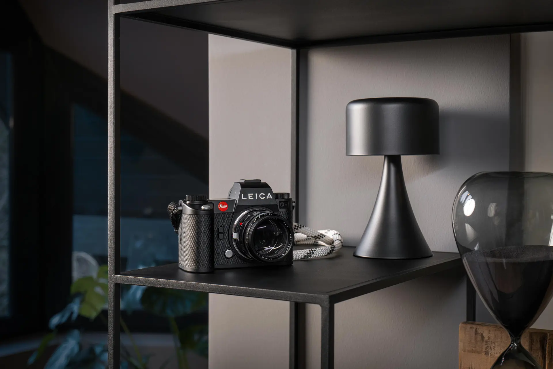 Black Leica Camera on a Table