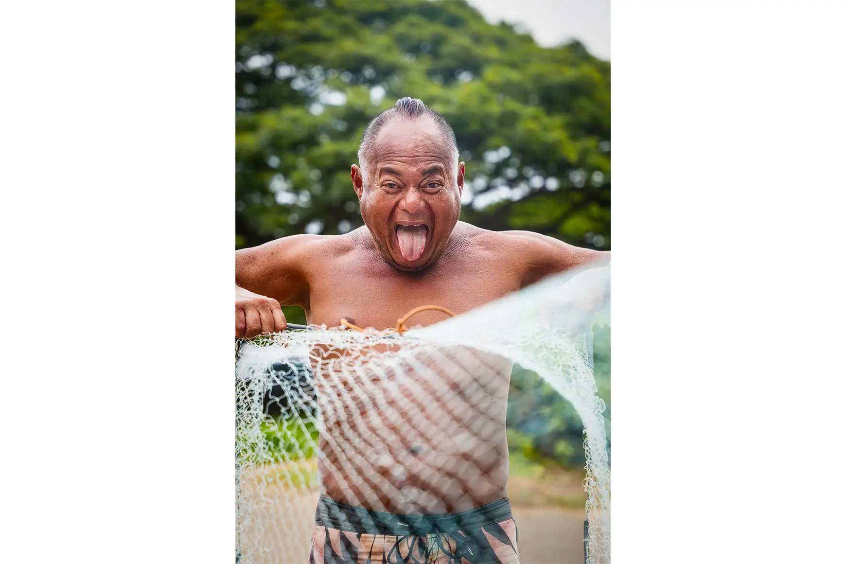 A fisherman in Hawaii 